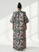 Load image into Gallery viewer, Pink, Green &amp; Gold Floral Brocade Kimono

