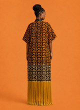 Load image into Gallery viewer, Ankara Fringe Bubu Dress
